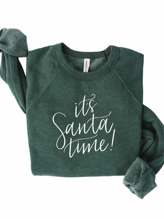 It's Santa Time Holiday Graphic Premium Crew