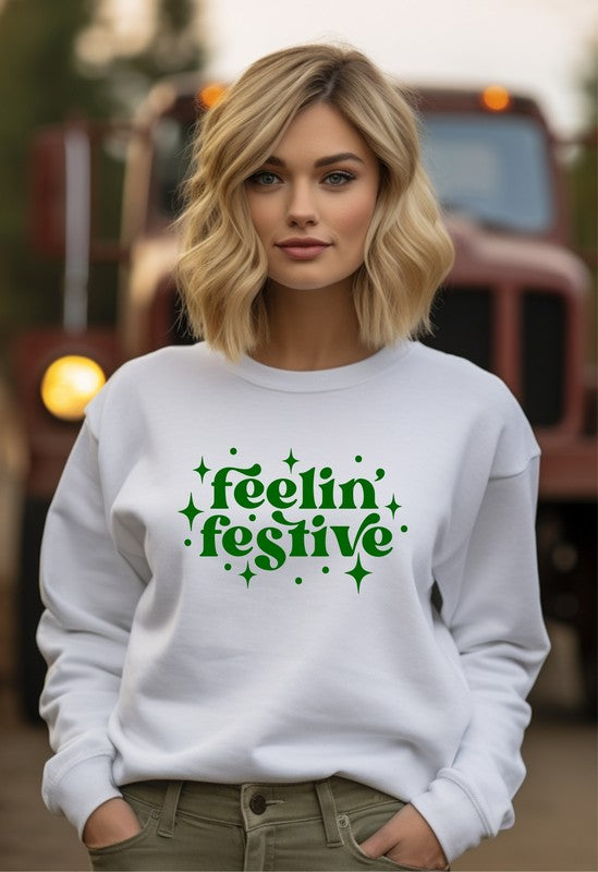 Feelin' Festive Graphic Premium Crew