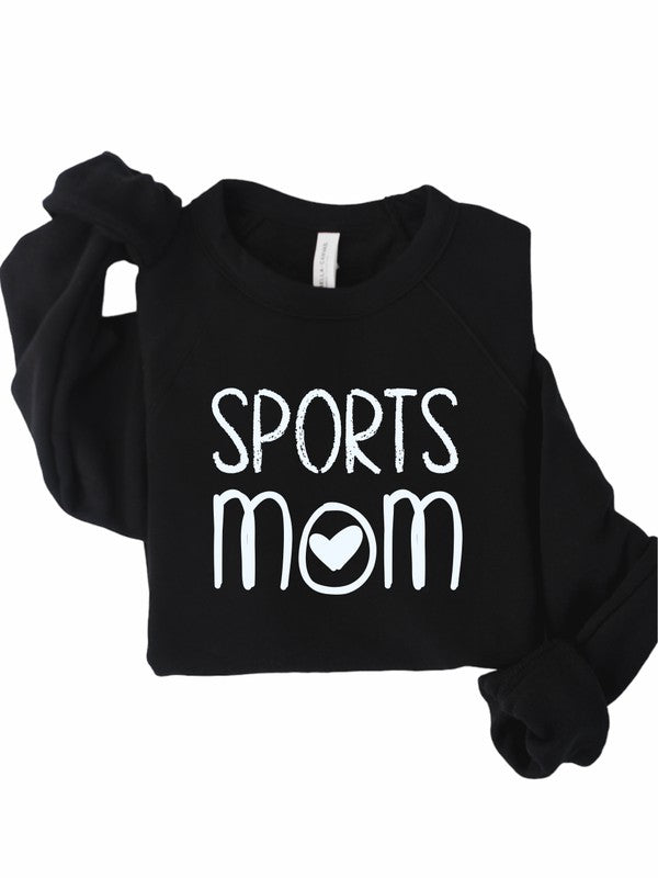 Sports Mom Heart Premium Bella Canvas Sweatshirt