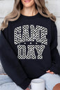 Checkered Game Day Graphic Fleece Sweatshirt