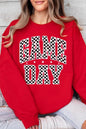 Checkered Game Day Graphic Fleece Sweatshirt