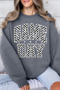 Checkered Game Day Graphic Fleece Sweatshirt