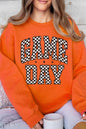 Checkered Game Day Graphic Fleece Sweatshirt