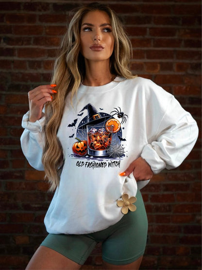 Old Fashioned Witch Graphic Sweatshirt