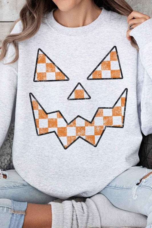 HALLOWEEN CHECKER JACK OVERSIZED SWEATSHIRT