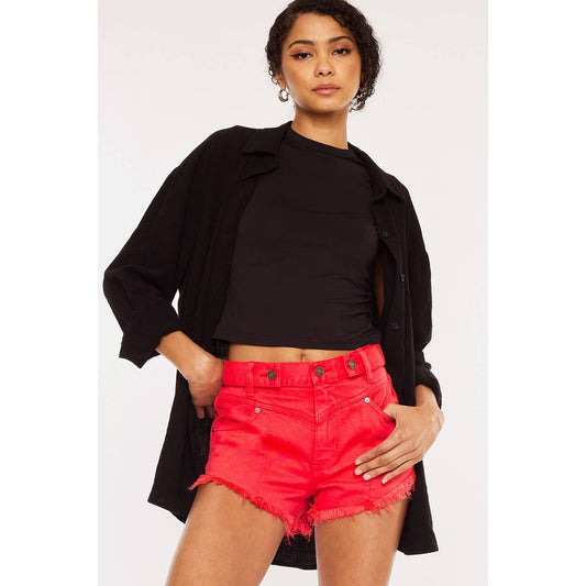 KanCan Red Hot Denim Shorts