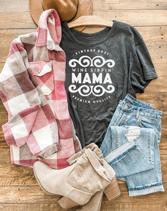 Wine Sippin' Mama TShirt