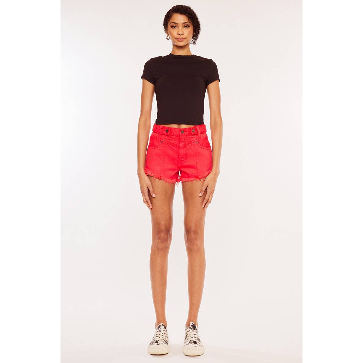 KanCan Red Hot Denim Shorts